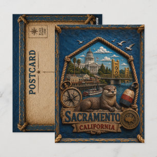 Sacramento Kalifornien Postkarte Vintage Reise