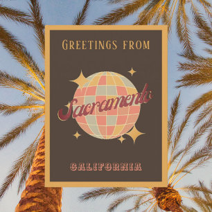 Sacramento Kalifornien Urlaub Retro-Postkarte Postkarte