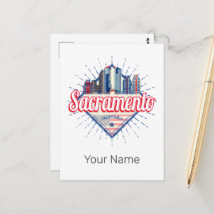 Sacramento Kalifornien Vereinigte Staaten Skyline Postkarte