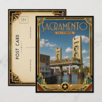 Sacramento Kalifornien Vintage Art Deco Golden Age