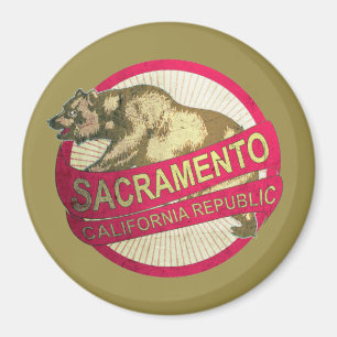 Sacramento Kalifornien Vintage-Bär-Magnet Magnet