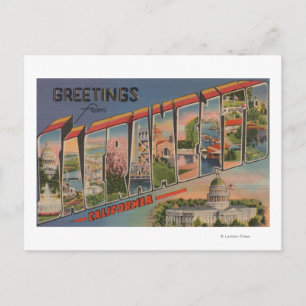 Sacramento, KalifornienGroße Briefszenen Postkarte
