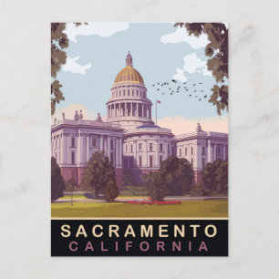 Sacramento, Landeshauptstadt, Kalifornien, Reise Postkarte