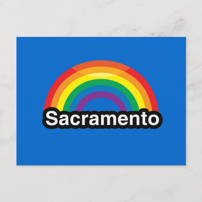 SACRAMENTO LGBT PRIDE RAINBOW POSTKARTE (Vorderseite)