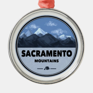 Sacramento Mountains New Mexico Camping Ornament Aus Metall
