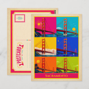 Sacramento Postkarte Kalifornien Golden Gate Bridg