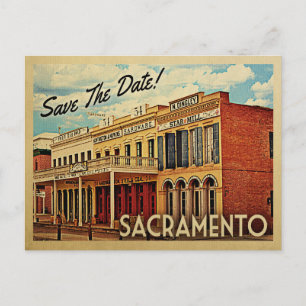 Sacramento Save the Date Kalifornien Ankündigungspostkarte