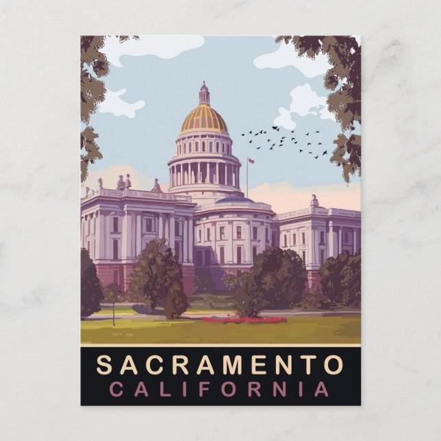 Sacramento, Staat Hauptstadt, Kalifornien, Reisen Postkarte (Vorderseite)