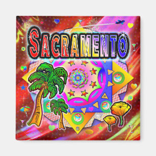 Sacramento Tropical Friends Magnet