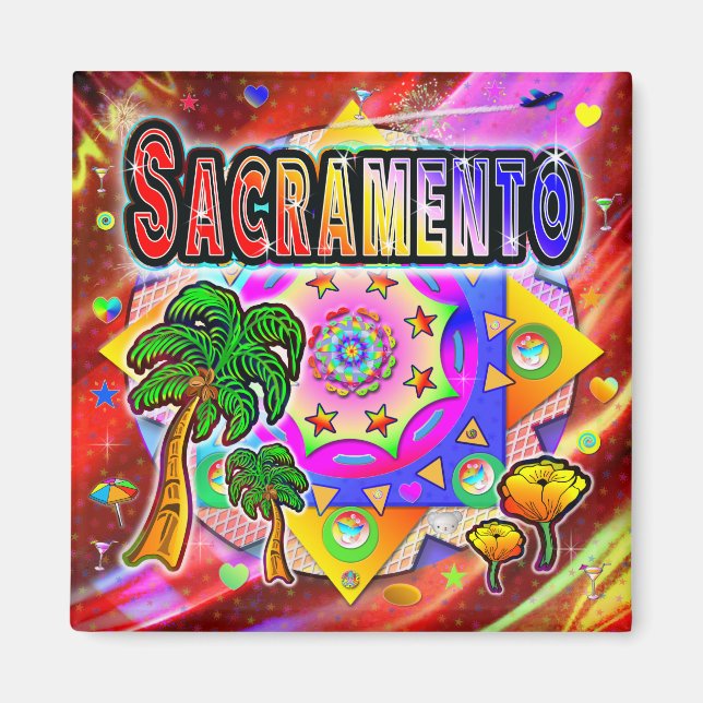 Sacramento Tropical Friends Magnet (Vorne)