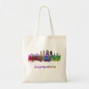 Sacramento V2 skyline im Watercolor Tragetasche