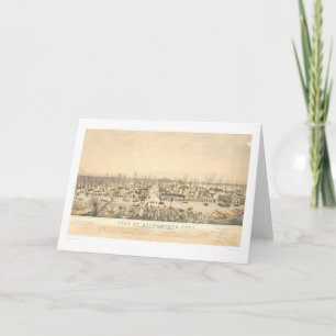 Sacramento während der Flut von 1850 (1586A) Karte