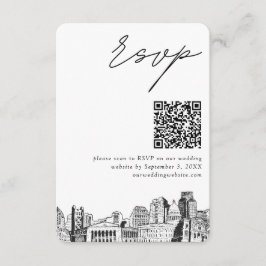 Sacramento Wedding RSVP QR Code Small Begleitkarte