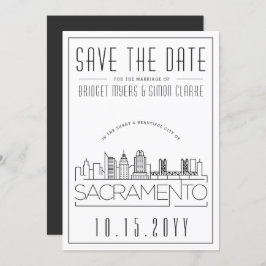 Sacramento Wedding | Skyline Save the Date Einladung