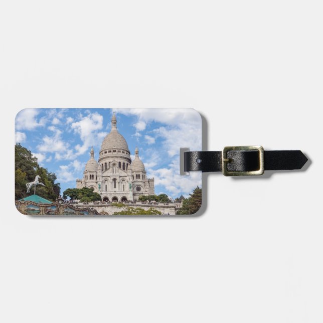Sacre Coeur auf dem Montmartre-Hügel - Paris, Fran Gepäckanhänger (Vorderseite horizontal)
