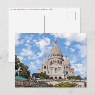 Sacre Coeur auf dem Montmartre-Hügel - Paris, Fran Postkarte