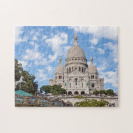 Sacre Coeur auf dem Montmartre-Hügel - Paris, Fran Puzzle
