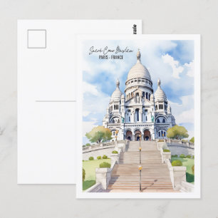 Sacre Coeur Basilika Paris Berühmter Reiseort Postkarte