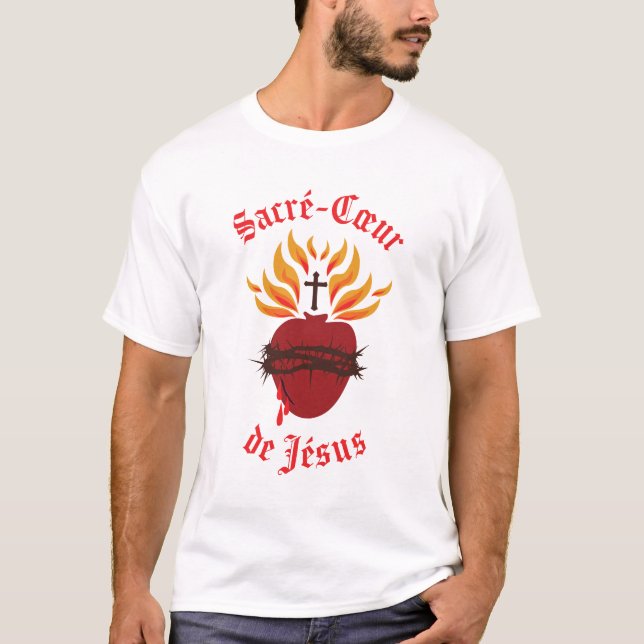 Sacré-Coeur de Jésus/Heiliges Herz Jesu T-Shirt (Vorderseite)