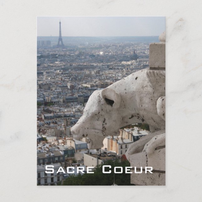 Sacre Coeur Gargoyle 2 Postkarte (Vorderseite)