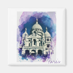 Sacré-Coeur Montmartre Leinwand Paris Magnet