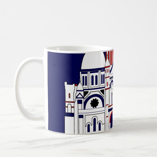 Sacre Coeur, Montmartre, Paris, Frankreich Kaffeetasse (Links)