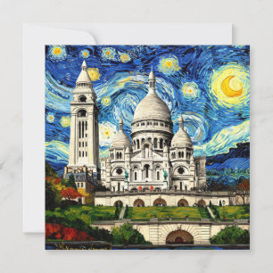 Sacre-Coeur Paris Frankreich Starry Night