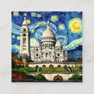 Sacre-Coeur Paris Frankreich Starry Night Begleitkarte