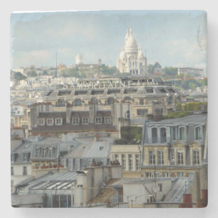 Sacre Coeur über Paris-Dachspitzen Steinuntersetzer