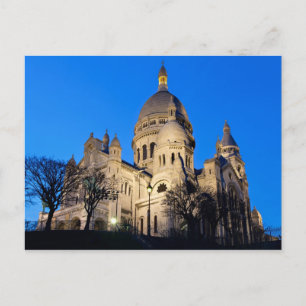 Sacre Coeur während der Abendkasse Postkarte