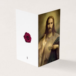 Sacre Heart Katholic Condolence Dankeschön Karten