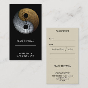 Sacred Balance Yin Yang Symbol Visitenkarte
