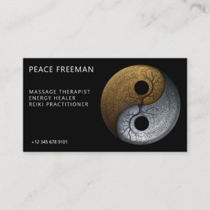 Sacred Balance Yin Yang Symbol Visitenkarte
