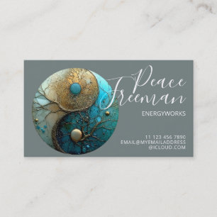 Sacred Balance Yin Yang Symbol Visitenkarte
