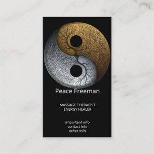 Sacred Balance Yin Yang Symbol Visitenkarte