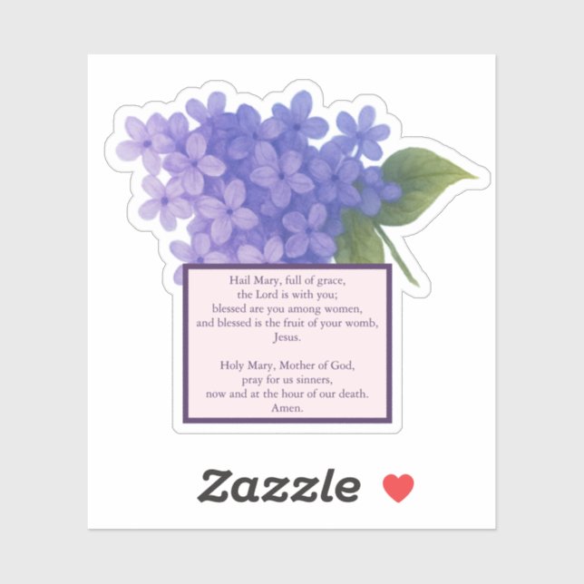 Sacred Blooms Lilac - Hail Mary Aufkleber (Blatt)