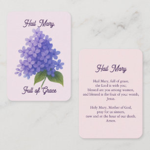 Sacred Blooms Lilac - Hail Mary Heilige Karte