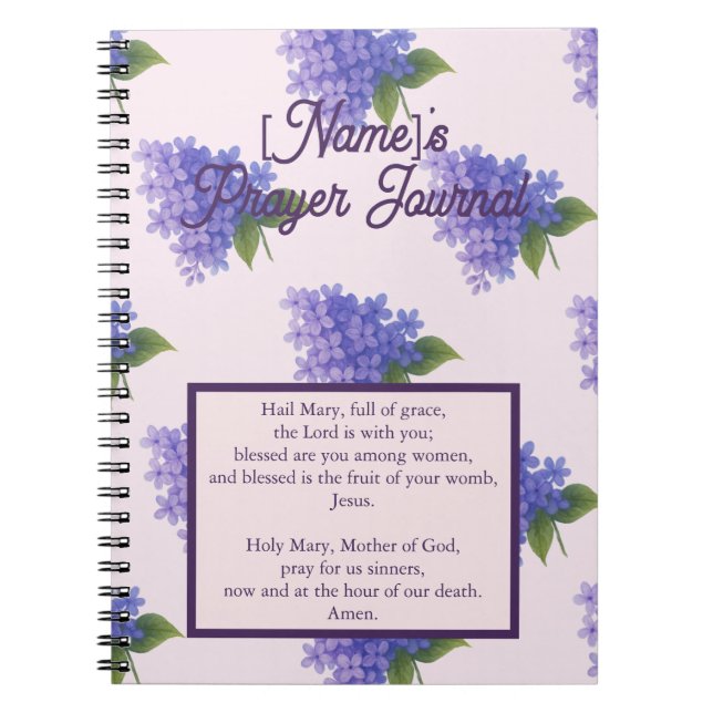 Sacred Blooms Lilac - Hail Mary Journal Notizblock (Vorderseite)