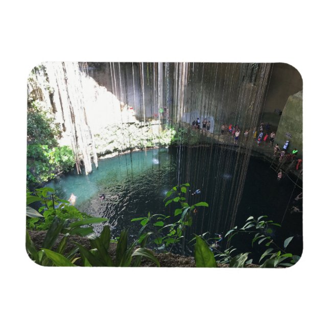 Sacred Blue Cenote, Ik Kil, Mexico Foto Magnet (Horizontal)