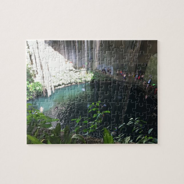 Sacred Blue Cenote, Ik Kil, Mexico Jigsaw Puzzle (Horizontal)