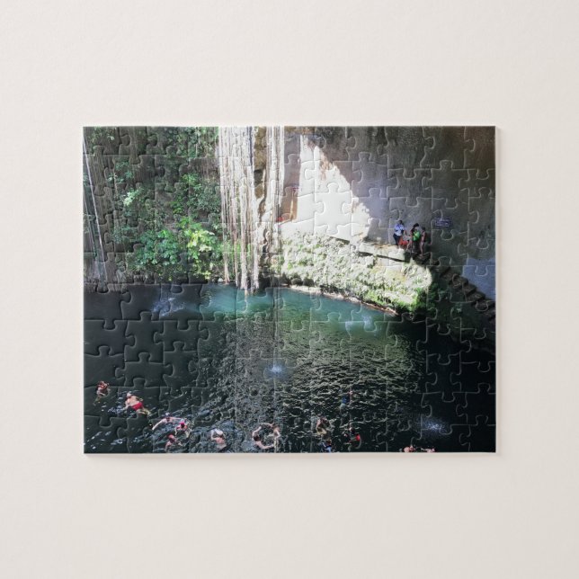 Sacred Blue Cenote, Ik Kil, Mexiko#4 Jigsaw Puzzle (Horizontal)