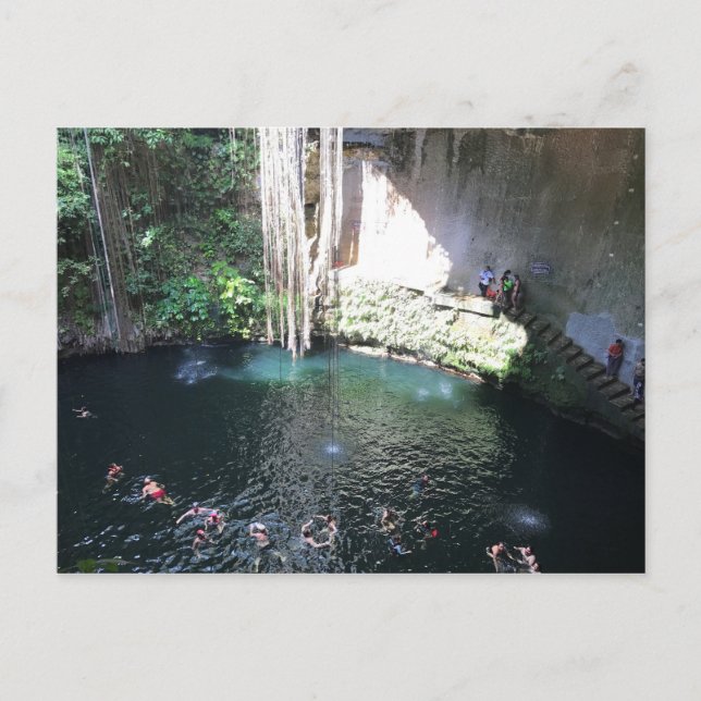 Sacred Blue Cenote, Ik Kil, Mexiko #4 Postcard Postkarte (Vorderseite)