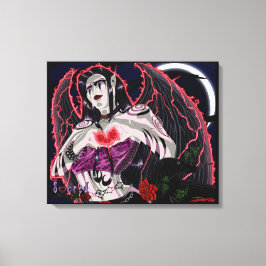 Sacred - Der dunkle Engel stickte Leinendrucke Leinwanddruck