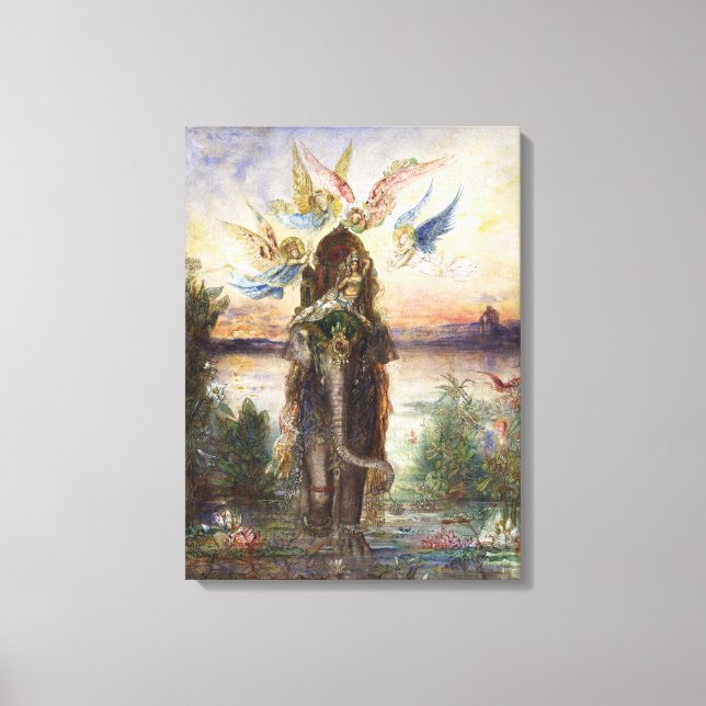Sacred Elephant (Péri) von Gustave Moreau Leinwanddruck (Vorderseite)