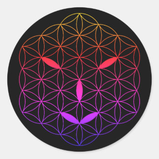 Sacred face - Arcturian 02, CF-Tr. Runder Aufkleber