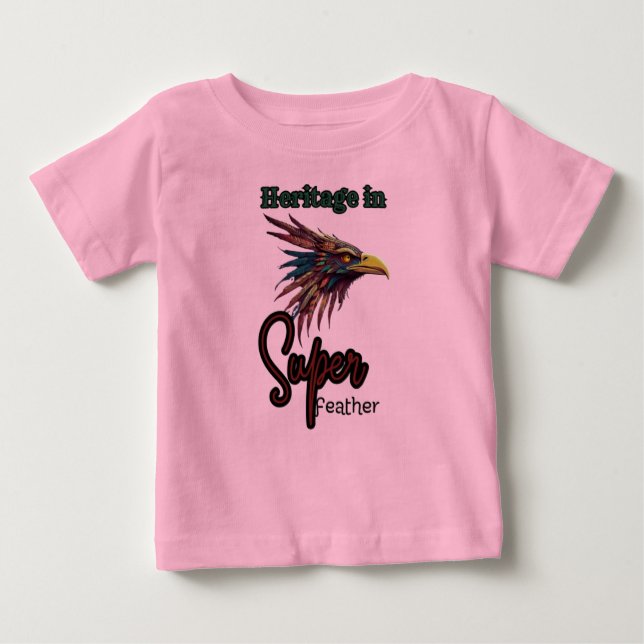 "Sacred Flight: Walua Bird Face Design" Baby T-shirt (Vorderseite)