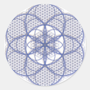 Sacred Geometry - Blume des Lebensaufklebers Runder Aufkleber