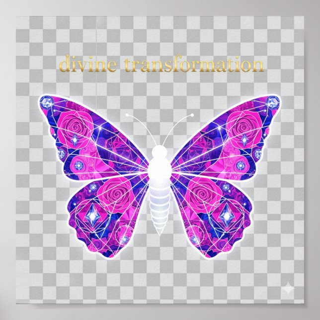 Sacred Geometry Butterfly Art | Digitaler Download Poster (Vorne)