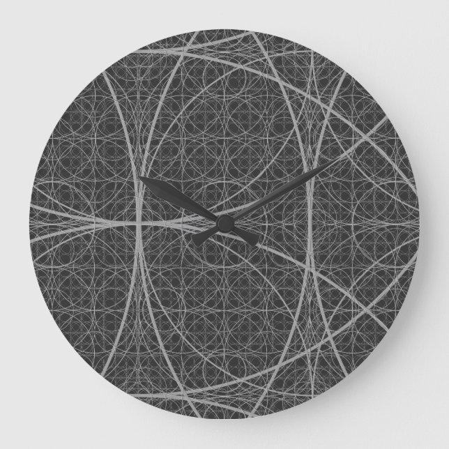 Sacred Geometry Circles Blume of Life Große Wanduhr (Vorderseite)