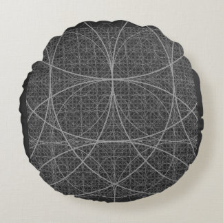 Sacred Geometry Circles Blume of Life Rundes Kissen